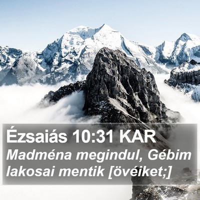 Ézsaiás 10:31 KAR Bible Verse Image