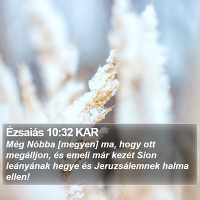 Ézsaiás 10:32 KAR Bible Verse Image