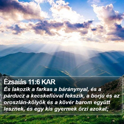 Ézsaiás 11:6 KAR Bible Verse Image