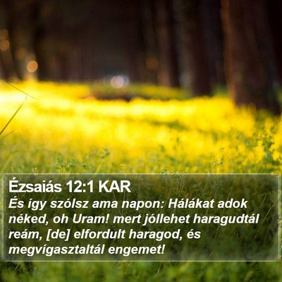 Ézsaiás 12:1 KAR Bible Verse Image