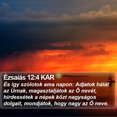 Ézsaiás 12:4 KAR Bible Verse Image