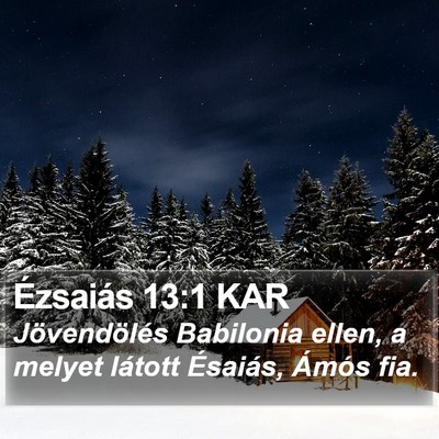 Ézsaiás 13:1 KAR Bible Verse Image
