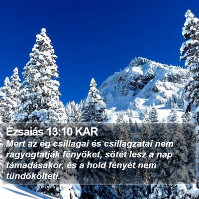 Ézsaiás 13:10 KAR Bible Verse Image