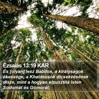 Ézsaiás 13:19 KAR Bible Verse Image