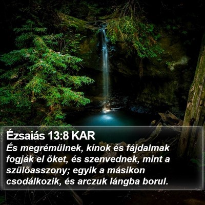 Ézsaiás 13:8 KAR Bible Verse Image