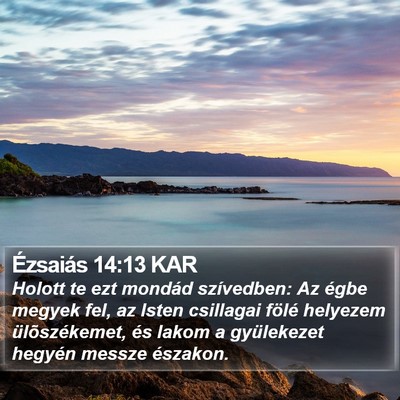 Ézsaiás 14:13 KAR Bible Verse Image