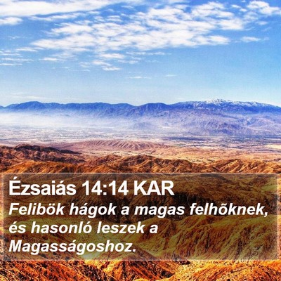 Ézsaiás 14:14 KAR Bible Verse Image