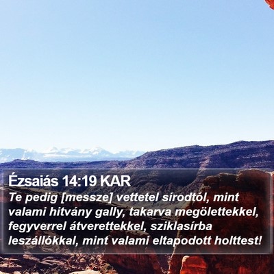 Ézsaiás 14:19 KAR Bible Verse Image