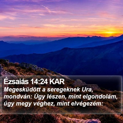 Ézsaiás 14:24 KAR Bible Verse Image