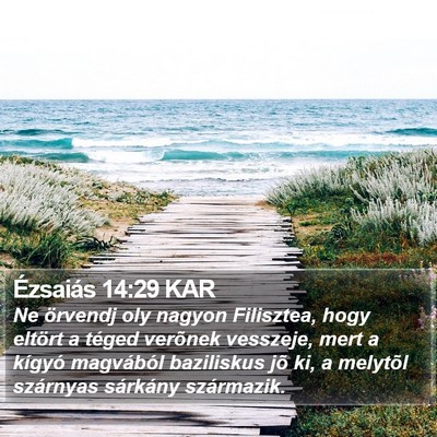 Ézsaiás 14:29 KAR Bible Verse Image