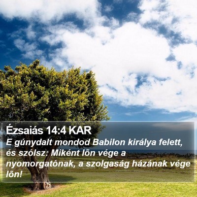 Ézsaiás 14:4 KAR Bible Verse Image