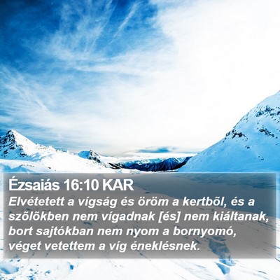 Ézsaiás 16:10 KAR Bible Verse Image