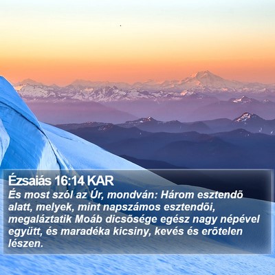 Ézsaiás 16:14 KAR Bible Verse Image