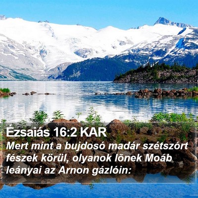 Ézsaiás 16:2 KAR Bible Verse Image