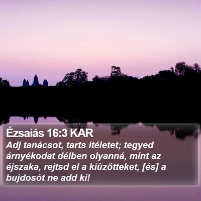 Ézsaiás 16:3 KAR Bible Verse Image