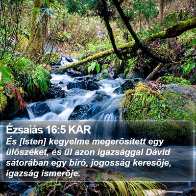 Ézsaiás 16:5 KAR Bible Verse Image