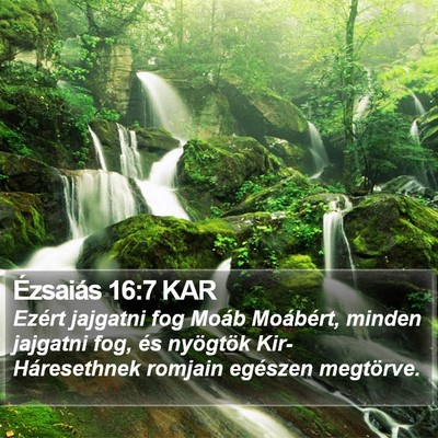 Ézsaiás 16:7 KAR Bible Verse Image