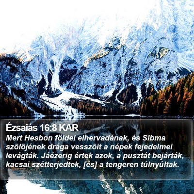 Ézsaiás 16:8 KAR Bible Verse Image