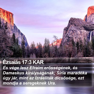 Ézsaiás 17:3 KAR Bible Verse Image