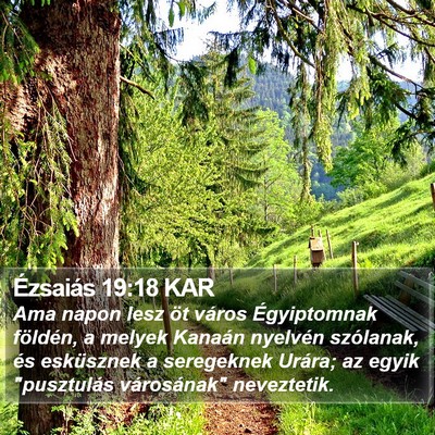 Ézsaiás 19:18 KAR Bible Verse Image