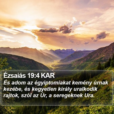 Ézsaiás 19:4 KAR Bible Verse Image