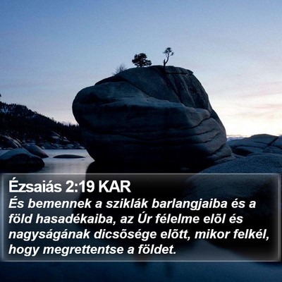 Ézsaiás 2:19 KAR Bible Verse Image