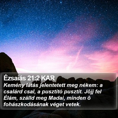 Ézsaiás 21:2 KAR Bible Verse Image