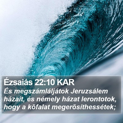 Ézsaiás 22:10 KAR Bible Verse Image