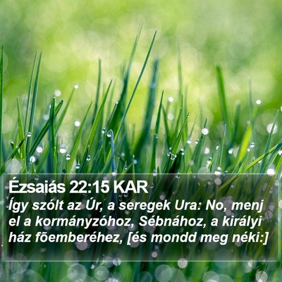 Ézsaiás 22:15 KAR Bible Verse Image