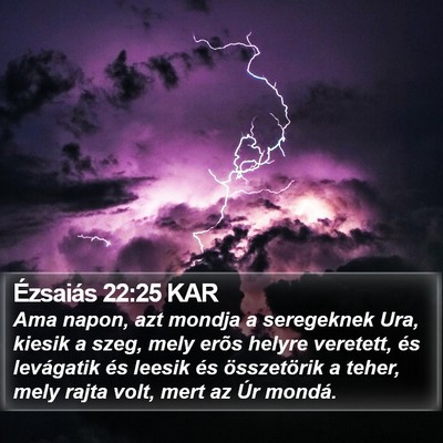 Ézsaiás 22:25 KAR Bible Verse Image