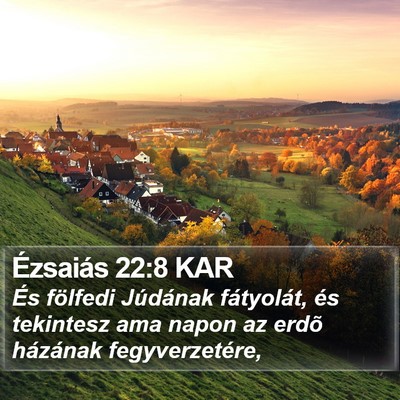 Ézsaiás 22:8 KAR Bible Verse Image