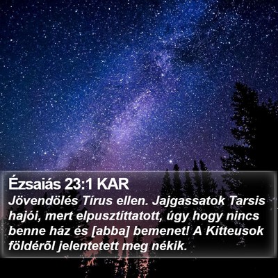 Ézsaiás 23:1 KAR Bible Verse Image