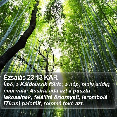 Ézsaiás 23:13 KAR Bible Verse Image