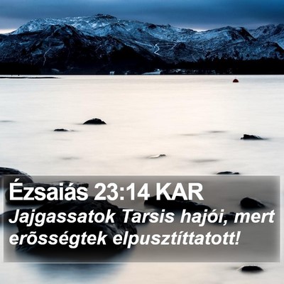 Ézsaiás 23:14 KAR Bible Verse Image