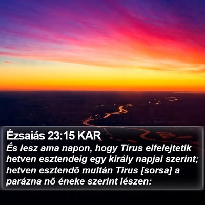 Ézsaiás 23:15 KAR Bible Verse Image