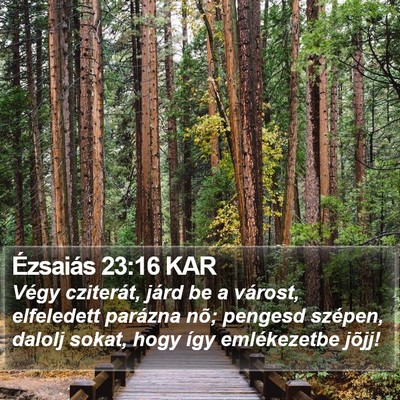 Ézsaiás 23:16 KAR Bible Verse Image
