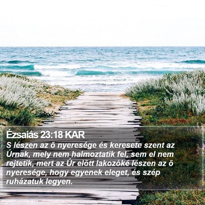 Ézsaiás 23:18 KAR Bible Verse Image