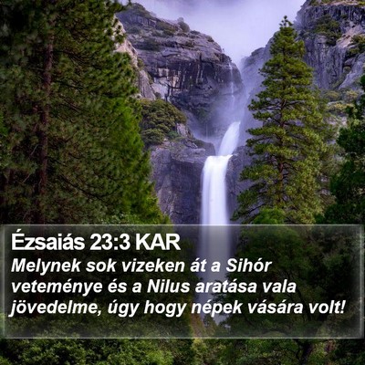 Ézsaiás 23:3 KAR Bible Verse Image