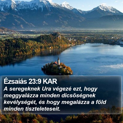 Ézsaiás 23:9 KAR Bible Verse Image