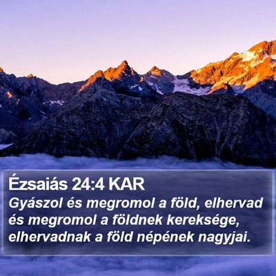 Ézsaiás 24:4 KAR Bible Verse Image