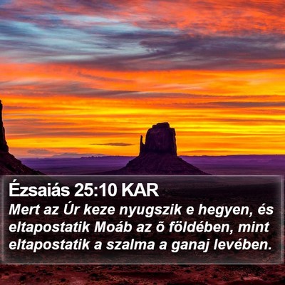 Ézsaiás 25:10 KAR Bible Verse Image