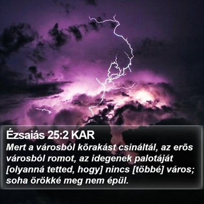 Ézsaiás 25:2 KAR Bible Verse Image