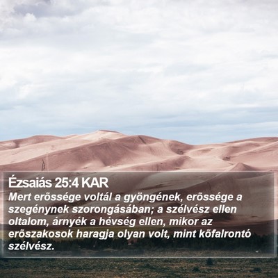 Ézsaiás 25:4 KAR Bible Verse Image