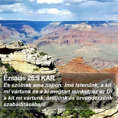 Ézsaiás 25:9 KAR Bible Verse Image