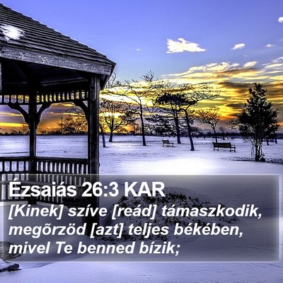 Ézsaiás 26:3 KAR Bible Verse Image