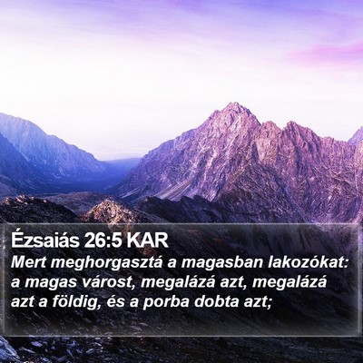 Ézsaiás 26:5 KAR Bible Verse Image