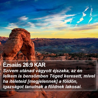 Ézsaiás 26:9 KAR Bible Verse Image