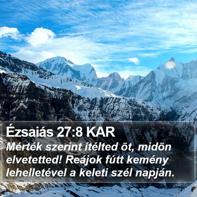 Ézsaiás 27:8 KAR Bible Verse Image