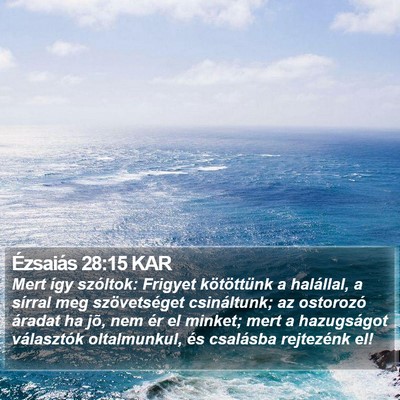 Ézsaiás 28:15 KAR Bible Verse Image