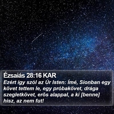 Ézsaiás 28:16 KAR Bible Verse Image